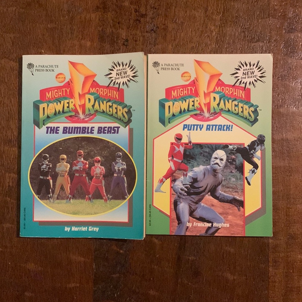 VTG 90s Saban’s Mighty Morphin Power Rangers 2pc Paperback Book Set